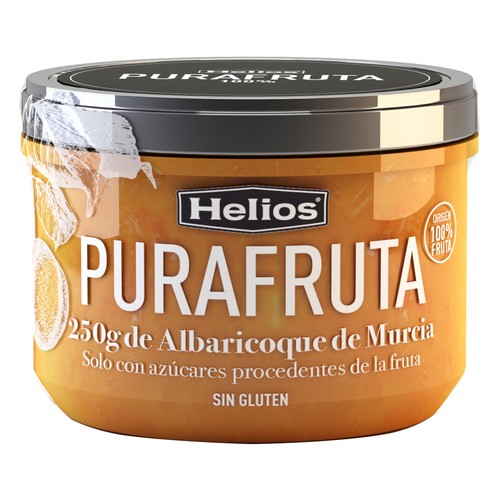HELIOS PURAFRUTA Fruta para untar de albaricoque de Murcia 250 g.