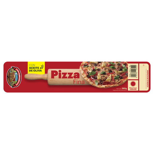 Masa fresca redonda para pizza fina CASA TARRADELLAS 260 g.