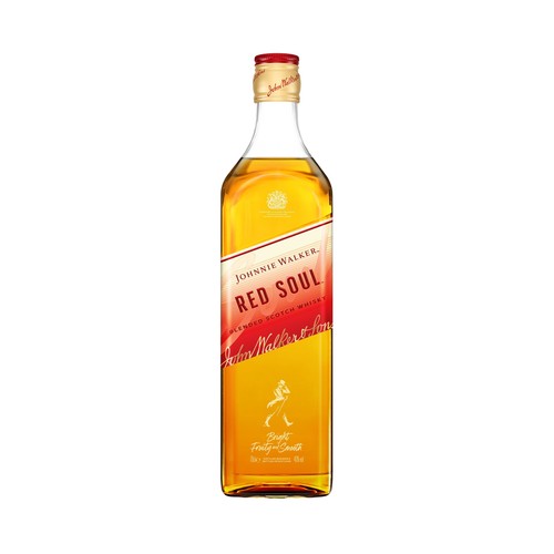 JOHNNIE WALKER Red soul Whisky blended escoces, brillante, afrutado y suave botella 70 cl.
