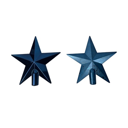 Estrella tope 20 cm decorativa para Árbol de Navidad Brillante y moteado de Azul modelos surtidos, ACTUEL