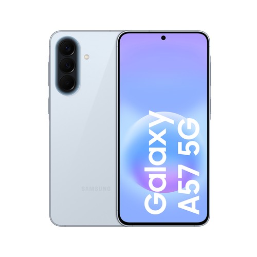 Smartphone Samsung Galaxy A57, 6,7", 128GB + 8GB RAM, color azul claro