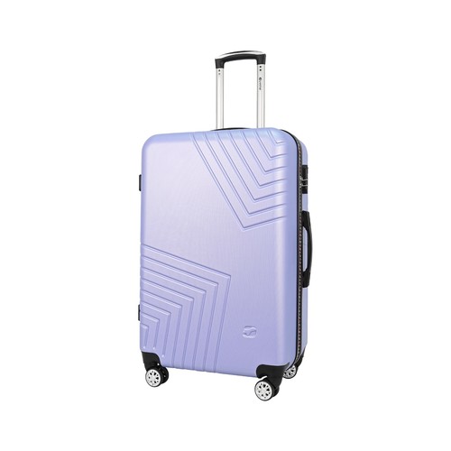 Maleta mediana rígida tipo trolley,Disco ABS, de 4 ruedas, 42X65X24cm, color lila , AIRPORT ALCAMPO.