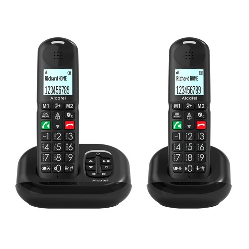 Teléfono inalámbrico ALCATEL XL685 DUO EWE, 5", agenda para 100 contactos, autonomía 100 h, manos libres, tecla audio boost