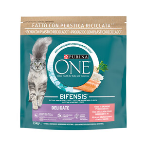 PURINA ONE Pienso para gatos con fórmula para mejorar la digestión sensible PURINA ONE 1,5 kg.