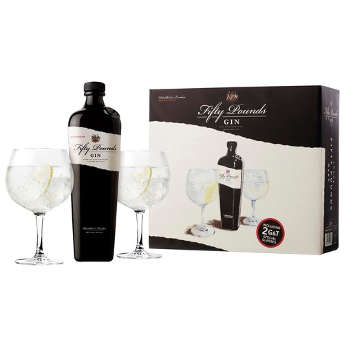 FIFTY POUNDS Ginebra inglesa tipo London dry gin 70 cl.