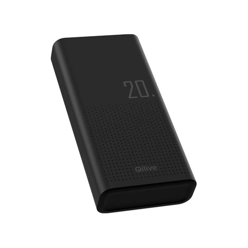 Batería externa QILIVE Powerbank 20000, 600177283 color negro.