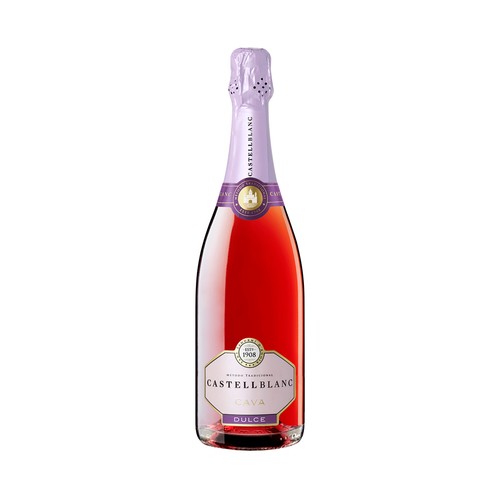 CASTELLBLANC Cava rosado dulce elaborado según el método tradicional CASTELLBLANCH botella de 75 cl.
