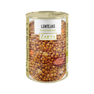 Imagen de ZARTA Lentejas con chorizo en conserva 430 g. 