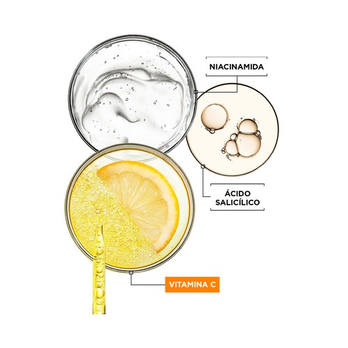 GARNIER Vitamina C Sérum antimanchas (30 ml) + Crema sérum iluminadora y antimanchas (50 ml).