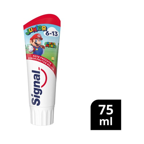 SIGNAL Junior Pasta de dientes infantil (6 a 13 años) sabor a frutos rojos 75 ml.