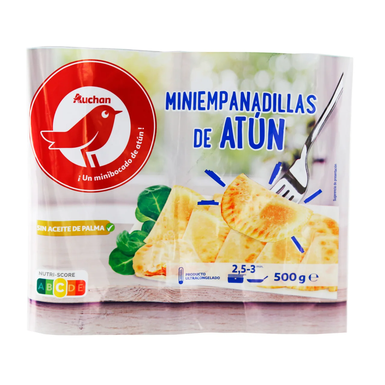 AUCHAN Mini empanadillas ultracongeladas, rellenas de atún 500 g Producto Alcampo.