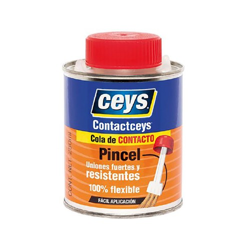 Cola de contacto CEYS Contactceys 250ml, pincel 100% flexible,
