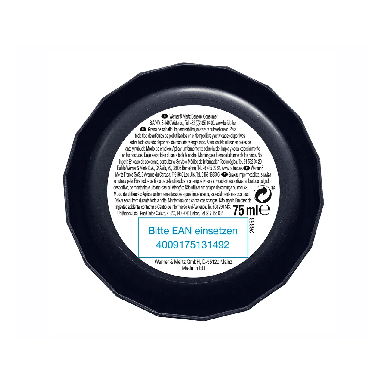 BÚFALO Crema en lata para cuero BÚFALO Protexol 75 ml.