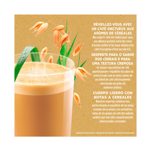 NESCAFÉ DOLCE GUSTO Café Caffé Latte y avena en cápsulas, intensidad 5 NESCAFÉ DOLCE GUSTO 12 uds. 130 g.