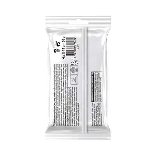Chicles con edulcorantes, sin azúcar, Extreme Menthol TRIDENT 56 g.
