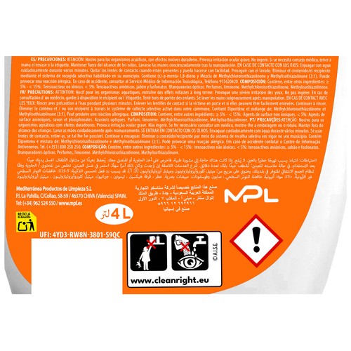 EKOSAN Detergente líquido para lavadora con jabón de Marsella 61 DS