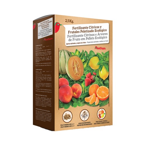 Abono para cítricos y frutales peletizado de 3-5mm de diámetro, PRODUCTO ALCAMPO.