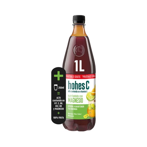 HOHES C Zumo multifrutas nutricional con extra de magnesio HOHES C 1 L.