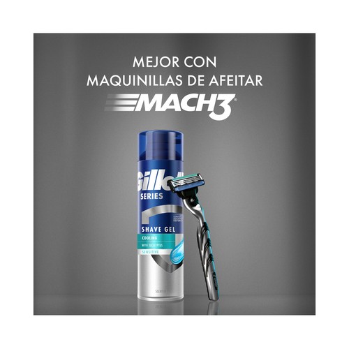 GILLETTE Series Gel de afeitar refrescante con eucalipto, para pieles sensibles 200 ml.