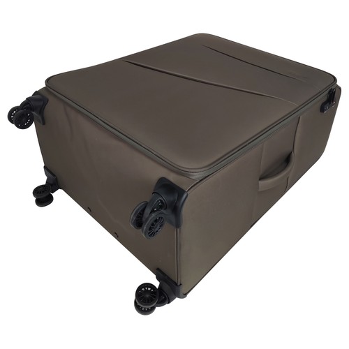 Maleta grande tipo trolley soft 8 ruedas lock 81cm gris. AIRPORT