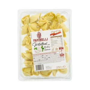 Imagen de FARINELLI Linea oro Tortelloni de pasta fresca al huevo rellenos de queso Ricotta y espinacas 250 g.