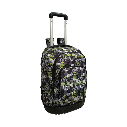 Mochila con ruedas 18x32x43 cm Fútbol. MITOS