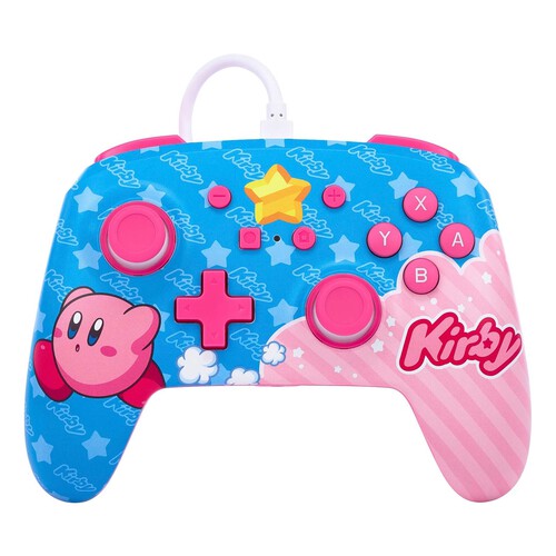 Mando con cable extraíble Power A para Nintendo Switch, NINTENDO Kirby.