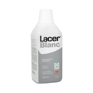 LACER Blanc Enjuague bucal de uso diario, con flúor, sin alcohol y acción blanqueadora 500 ml.