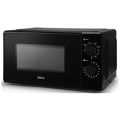 Microondas con grill QILIVE Q.6431, color negro, capacidad 20L., potencia: 700W, grill: 9000W.