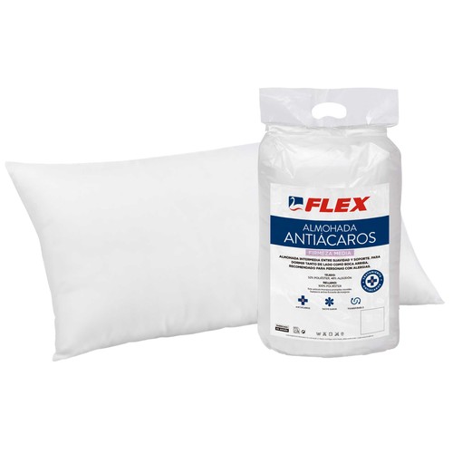 Almohada de 40x90, antiácaros Flex para descanso. FLEX