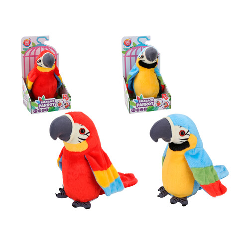 Peluche interactivo de loro parlante, +2 años, ONE TWO FUN
