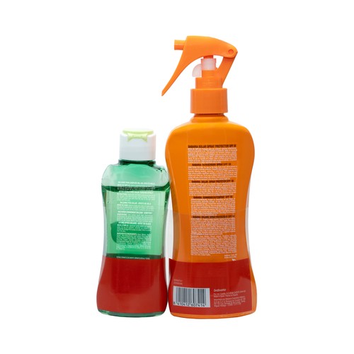 BABARIA Spray protector solar FPS 50 (200 ml) y bálsamo after sun (100 ml).