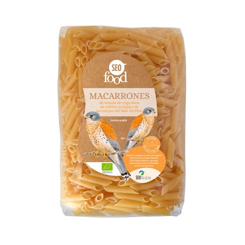 SEO FOOD Macarrones de semóla de trigo duro ecológico 500 g.