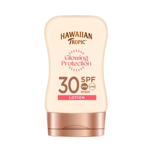 HAWAIIAN TROPICA Glowing protection Loción solar protectora, resistente al agua y con FPS 30 (medio) 100 ml.