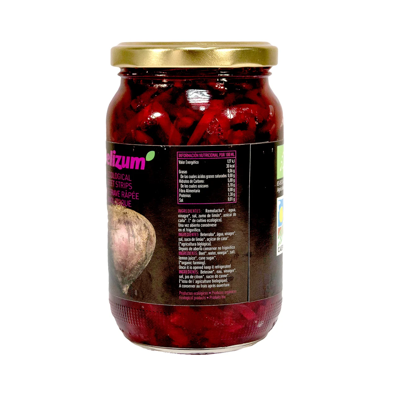 DELIZUM Remolacha en tiras ecológicas DELIZUM 190 g.