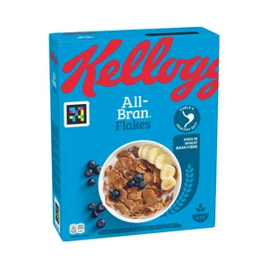 KELLOGG"S All bran flakes Cereales de trigo enriquecidos con salvado, vitaminas y minerales 375 g.