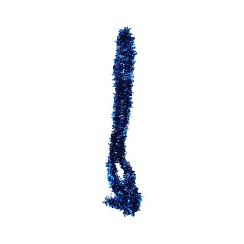 Guirnalda Oropel 2mx7,5cm, con estrella brillante color azul, ACTUEL.