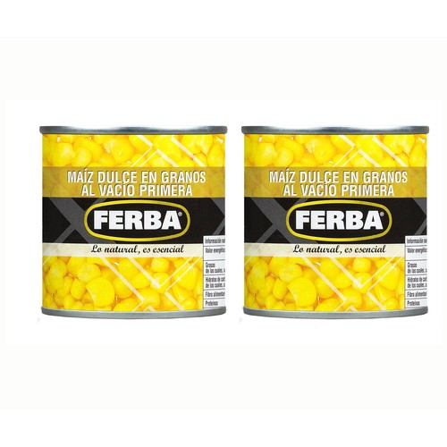 FERBA Maíz en grano 2 x 140 g.