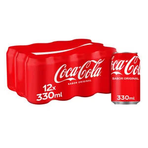 COCA COLA Refresco de cola sabor original pack 12 unds de 330ml Lata
