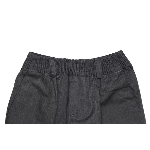 Pantalón de uniforme premium con cintura elástica gris, talla 4.