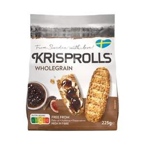 KRISPROLLS Panecillos tostados suecos integrales 225 g.