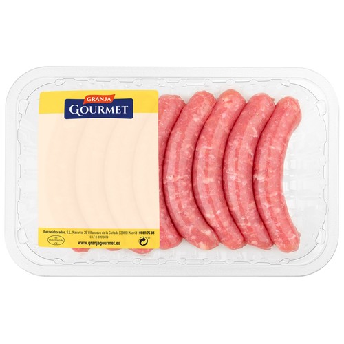 Bandeja con longanizas de pollo GRANJA GOURMET 340 g.