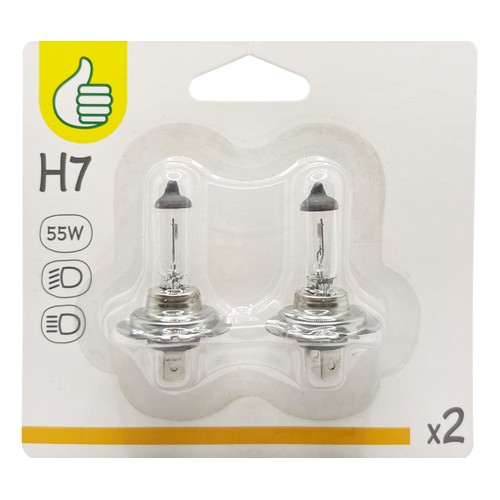 Pack de 2 bombillas para el coche H712V 55W, AUCHAN.