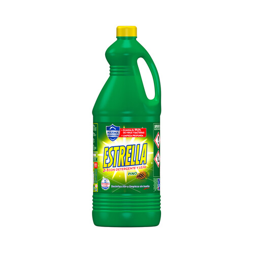 ESTRELLA Lejía con detergente olor a pino ESTRELLA botella 2,78 l.