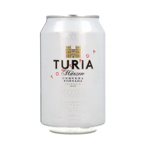 TURIA Cerveza tostada de valencia lata 33 cl.
