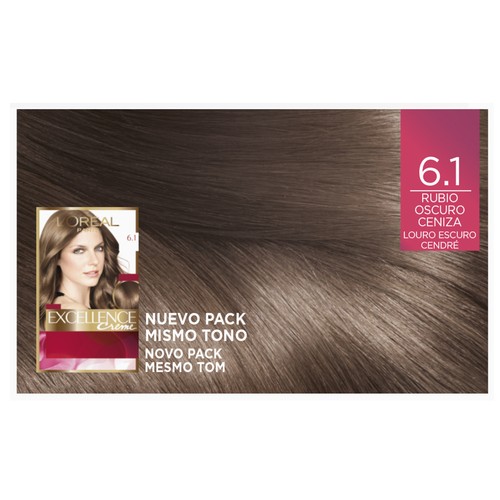 L´ORÉAL PARIS Excellence creme Tinte de pelo permanente tono 6.1 Rubio oscuro ceniza.