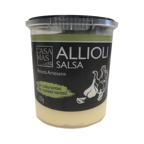 CASA MAS Salsa alioli, receta artesana, sin conservantes ni colorantes CASA MAS 135 g.