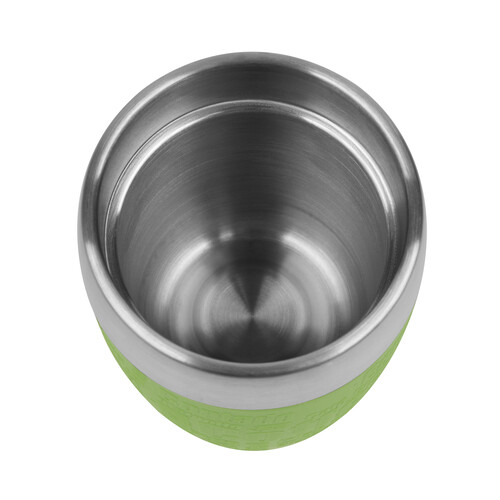 Vaso termo de acero inoxidable con recubrimiento de silicona color verde, 0,2 litros, TEFAL.