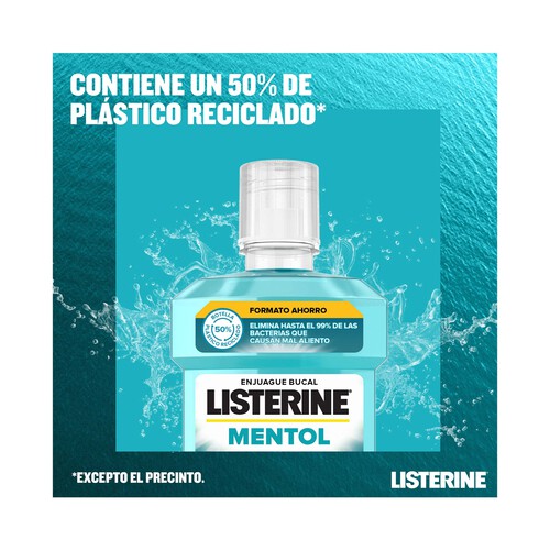 LISTERINE Enjuague bucal de uso diaro, con sabor a mentol LISTERINE 1 l.