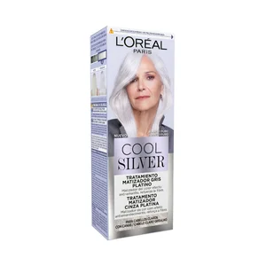 L´ORÉAL PARIS Cool silver tono blanco puro Tratamiento matizador gris platino.